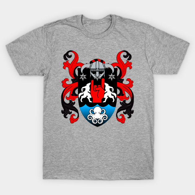 Modern Niall of the Nine Hostages Coat of Arms Family Crest TShirt